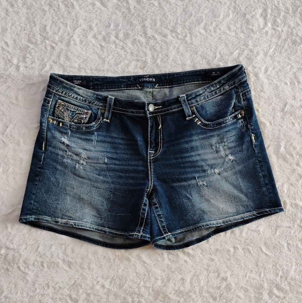 Vigoss Distressed Chelsea Heritage Fit Shorts